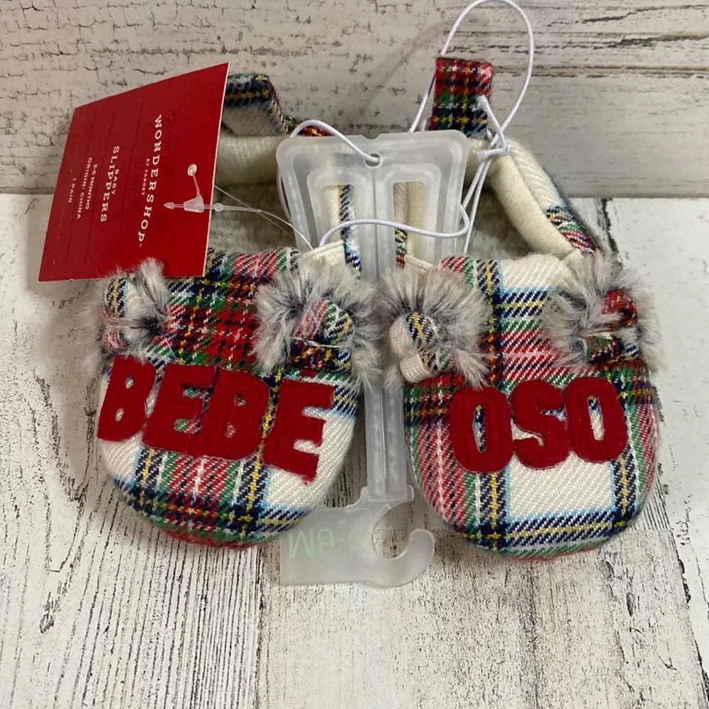 Bebe Oso Slippers Size 3-6 Months NEW
